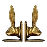 Fox Run Tavşan Dekoratif Kitap Seti,%100 Demir, 4.7" x 4" x 8.6" Ağır Kitap Ayracı