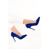 Fox Shoes 8922151902 Mavi Kadın Topuklu Ayakkabı
