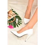 Fox Shoes 8922151909 Beyaz Kadın Topuklu Ayakkabı