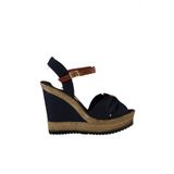 Fox Shoes 9674071005 Lacivert Dolgu Topuklu Ayakkabı