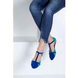 Fox Shoes B726881802 Saks Mavi-Su Yeşili Kadın Babet