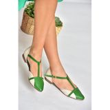Fox Shoes B726881809 Yeşil Ten Günlük Kadın Babet