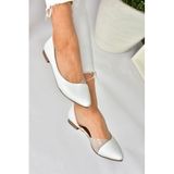 fox SHOES Beyaz Günlük Kadın Babet P726143009, Beyaz-Suni Deri, 36