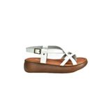 fox SHOES Beyaz Hakiki Deri Parmak Arası Kadın Sandalet M291050703, Beyaz-Hakiki Deri, 39