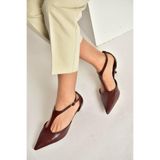 Fox Shoes Bordo Rustik Mini İnce Topuklu Sivri Burun Ayakkabı, 36, Y4805699, Bordo-Rustik, Kadın