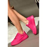 Fox Shoes Fuşya Süet Kadın Spor Ayakkabı Sneakers