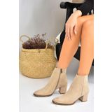 Fox Shoes G654013102 Bej Süet Kadın Bot
