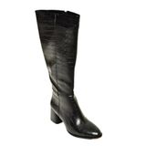 fox SHOES J848300111 Kroko Baskı Kalın Topuklu Kadın Çizme