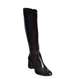 Fox Shoes J848300160 Siyah Rustik Kalın Topuklu Kadın Çizme
