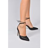 Fox Shoes K404810209 Siyah Sivri Burun Kadın Topuklu Ayakkabı