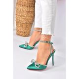 Fox Shoes K654051204 Yeşil Kadın Topuklu Ayakkabı