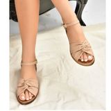 Fox Shoes K674300409 Ten/Taba Dolgu Topuklu Kadın Sandalet