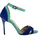 Fox Shoes Kadın Süet Saks Renkli Topuklu Ayakkabı B922113802 Neolit Taban ile Şık Tasarım