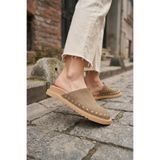 Fox Shoes Kadın Vizon Süet Sabo Terlik, 38, Y9181329, Vizon-Süet