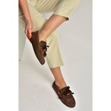 Fox Shoes Kahverengi Süet Bağcık Detaylı Günlük Ayakkabı, 37, Y6024262, Kahverengi-Süet, Kadın