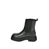 Fox Shoes L610130209 Siyah Suni Deri Kalın Tabanlı Günlük Kadın Bot