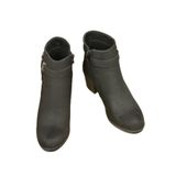 Fox Shoes L674161502 Siyah Süet Kalın Topuklu Kadın Bot