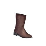 fox SHOES L726597702 Kahverengi Süet Düz Taban Günlük Kadın Bot, Kahverengi-Süet, 37