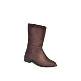 fox SHOES L726597702 Kahverengi Süet Düz Taban Günlük Kadın Bot, Kahverengi-Süet, 38