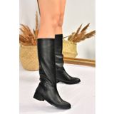 Fox Shoes L726600909 Siyah Suni Deri Düz Taban Günlük Kadın Çizme