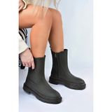 Fox Shoes L973794009 Haki Suni Deri Kadın Bot