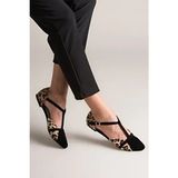Fox Shoes Leopar/Siyah Kadın Babet B726881802 - Leopar - Siyah