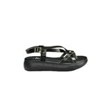 Fox Shoes M291050703 40 Siyah Deri Parmak Arası Kadın Sandalet