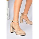 Fox Shoes M404100809 Ten Kalın Platform Topuklu Kadın Ayakkabı