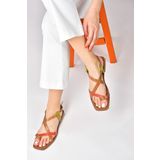 Fox Shoes Multi Hakiki Deri Parmak Arası Kadın Sandalet M291841203