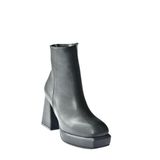 Fox Shoes N282190809 Siyah Suni Deri Platform Taban Kadın Bot