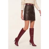 Fox Shoes N372530109 Bordo İnce Topuklu Kadın Çizme