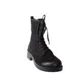 Fox Shoes N555400101 Siyah Hakiki Deri Nubuk Günlük Kadın Postal Bot