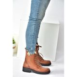 Fox Shoes N555400103 Taba Hakiki Deri Günlük Kadın Bot