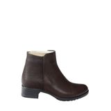 Fox Shoes N555500103 Kahverengi Hakiki Deri Alçak Topuklu Kadın Bot