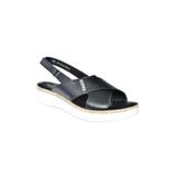 Fox Shoes P540000703 Siyah Hakiki Deri Kadın Sandalet