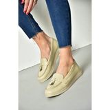 Fox Shoes P555014103 Bej Deri Kadın Ayakkabı