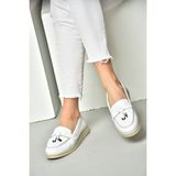 Fox Shoes P555014103 Beyaz Deri Kadın Ayakkabı