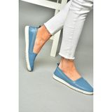 Fox Shoes P555031503 Mavi Deri Kadın Ayakkabı