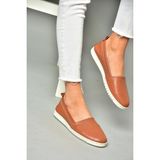 Fox Shoes P555031503 Taba Deri Kadın Ayakkabı