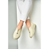 Fox Shoes P555081203 Bej Deri Comfort Taban Kadın Ayakkabı