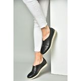 Fox Shoes P555081203 Siyah Deri Comfort Taban Kadın Ayakkabı