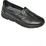 Fox Shoes P555190403 Siyah Deri Comfort Ortopedik Taban Kadın Ayakkabı