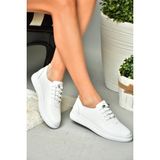 Fox Shoes P5554610 03 Beyaz Hakiki Deri Kadın Spor Ayakkabı
