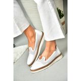 Fox Shoes P555500103 Beyaz Hakiki Deri Kadın Ayakkabı