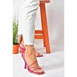 Fox Shoes P590033909 Fuşya Kalın Topuklu Kadın Ayakkabı