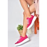 Fox Shoes P602045002 Fuşya Süet Kadın Spor Ayakkabı