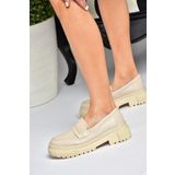 Fox Shoes P6520345009 Bej Kalın Tabanlı Kadın Günlük Ayakkabı