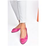 Fox Shoes P726776304 Fuşya Saten Kumaş Kadın Babet