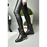 Fox Shoes R312222109 Siyah Alçak Tabanlı Kadın Bot