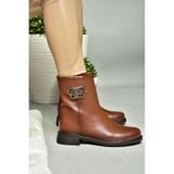 Fox Shoes R312222109 Taba Alçak Tabanlı Kadın Bot